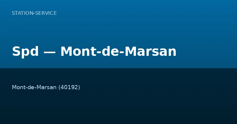 Spd — Mont-de-Marsan