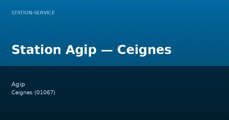 Station Agip — Ceignes