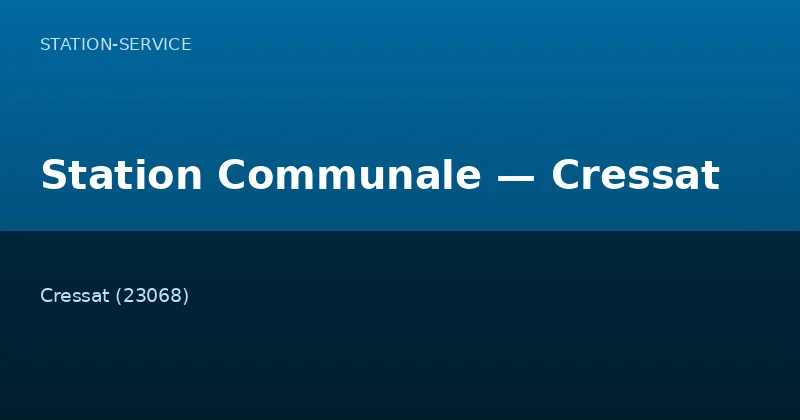 Station Communale — Cressat