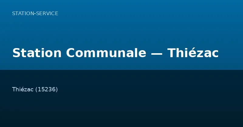 Station Communale — Thiézac
