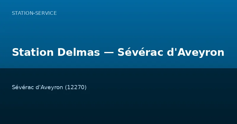 Station Delmas — Sévérac d'Aveyron