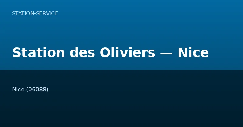 Station des Oliviers — Nice