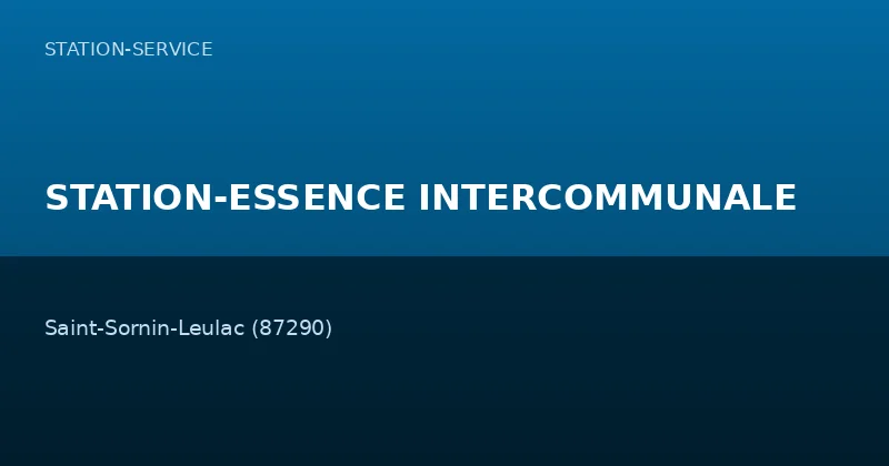 STATION-ESSENCE INTERCOMMUNALE