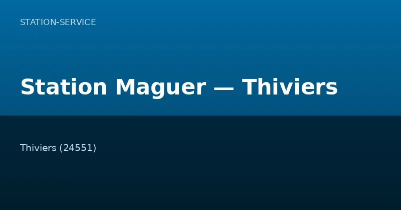 Station Maguer — Thiviers