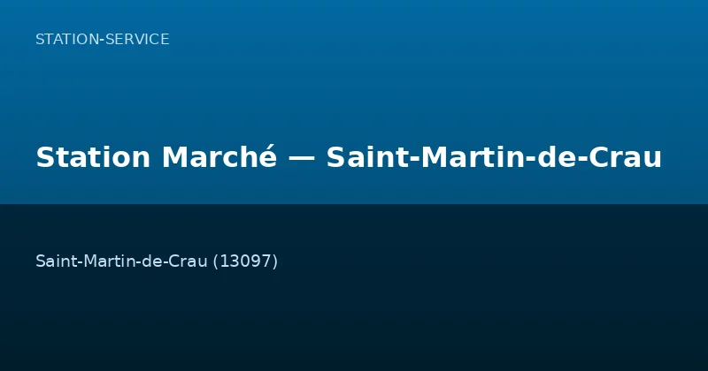 Station Marché — Saint-Martin-de-Crau