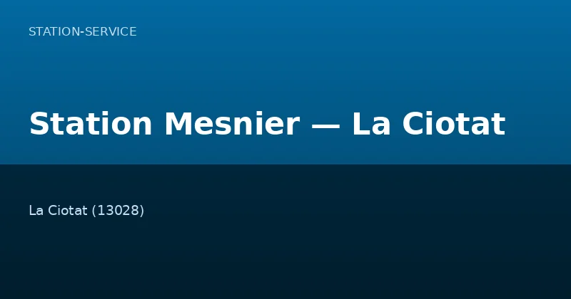 Station Mesnier — La Ciotat