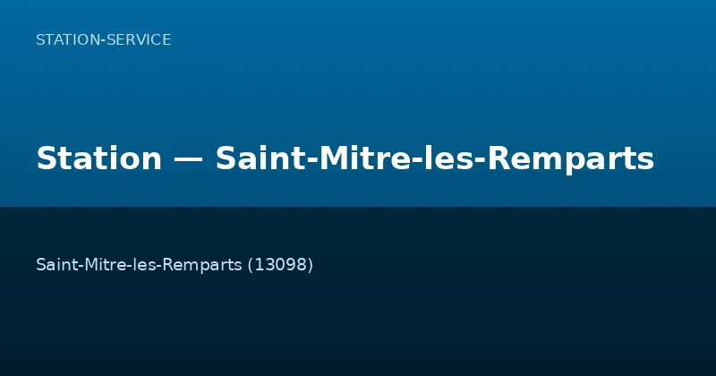 Station — Saint-Mitre-les-Remparts
