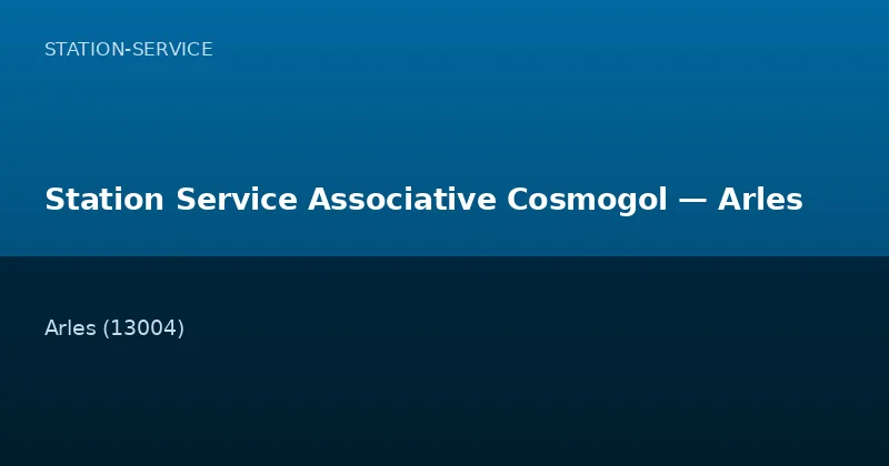 Station Service Associative Cosmogol — Arles