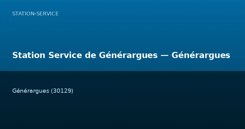 Station Service de Générargues — Générargues