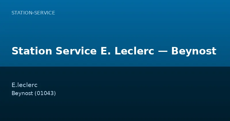 Station Service E. Leclerc — Beynost