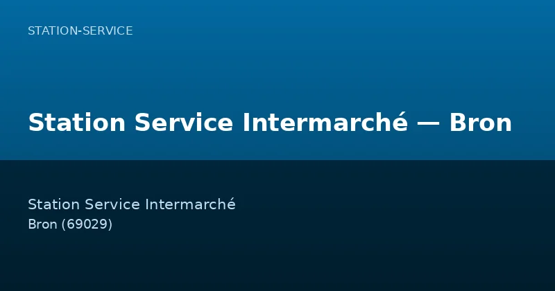 Station Service Intermarché — Bron
