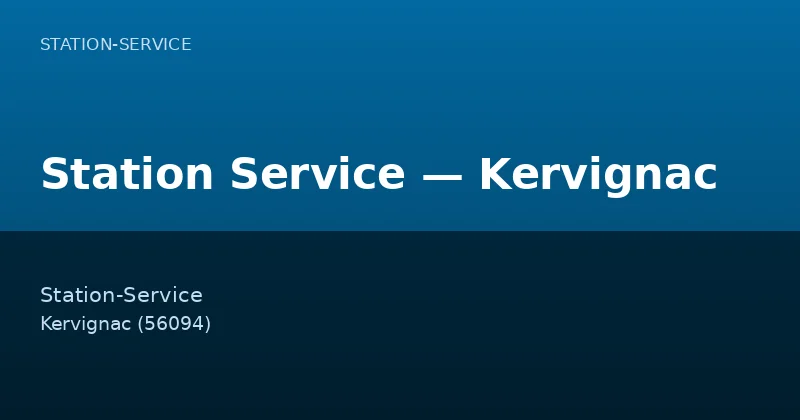 Station Service — Kervignac