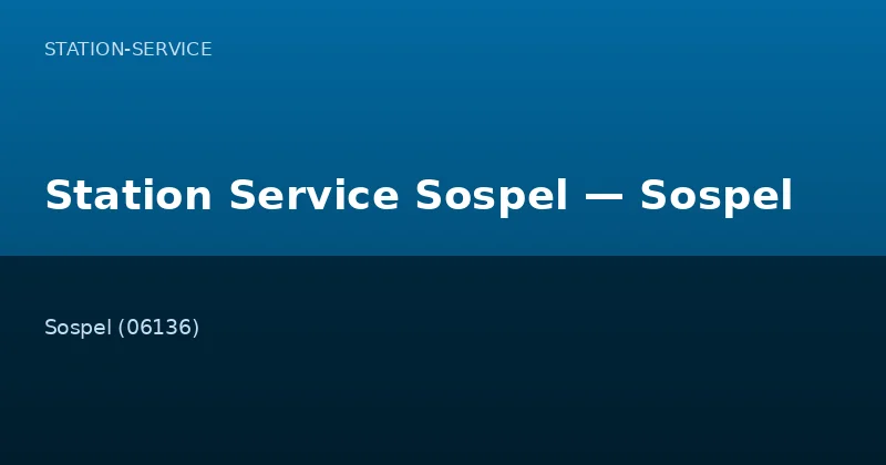 Station Service Sospel — Sospel