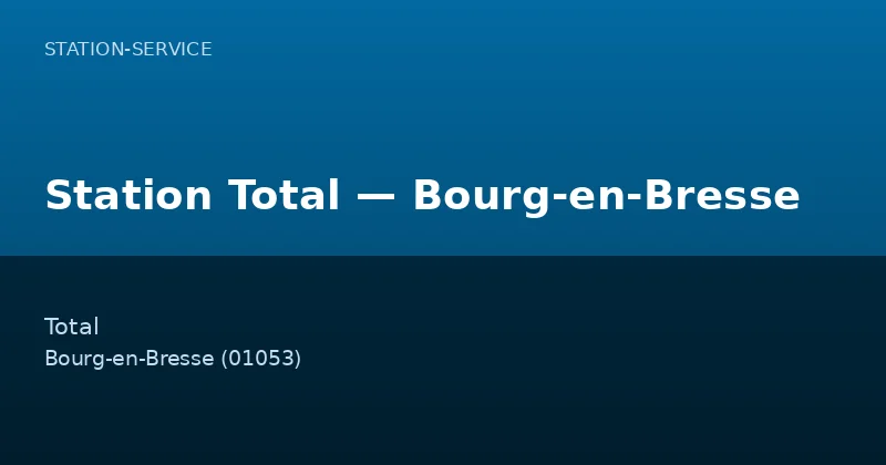Station Total — Bourg-en-Bresse