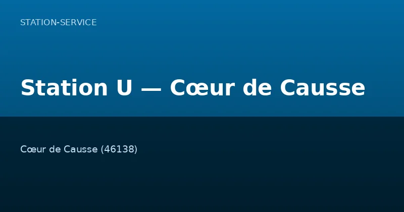 Station U — Cœur de Causse