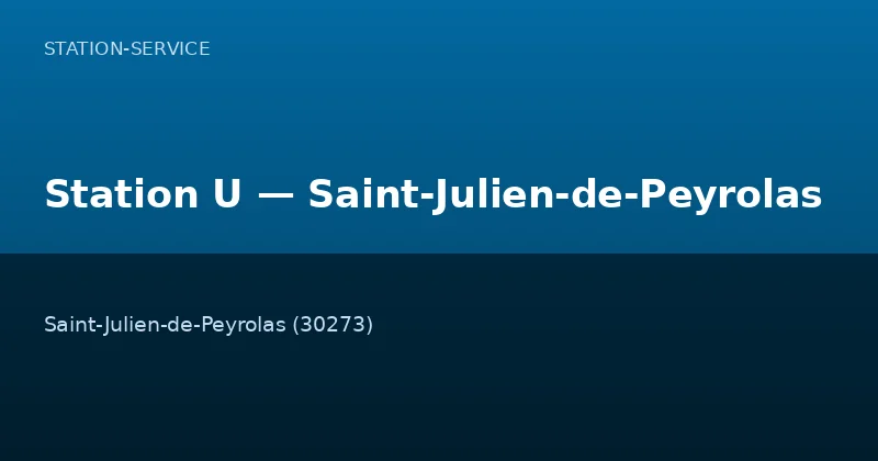Station U — Saint-Julien-de-Peyrolas