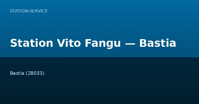 Station Vito Fangu — Bastia