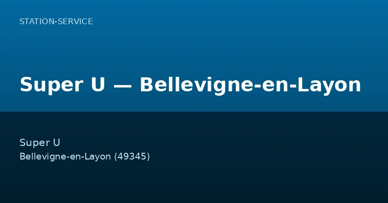 Super U — Bellevigne-en-Layon