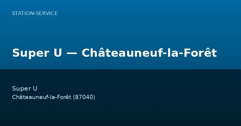 Super U — Châteauneuf-la-Forêt