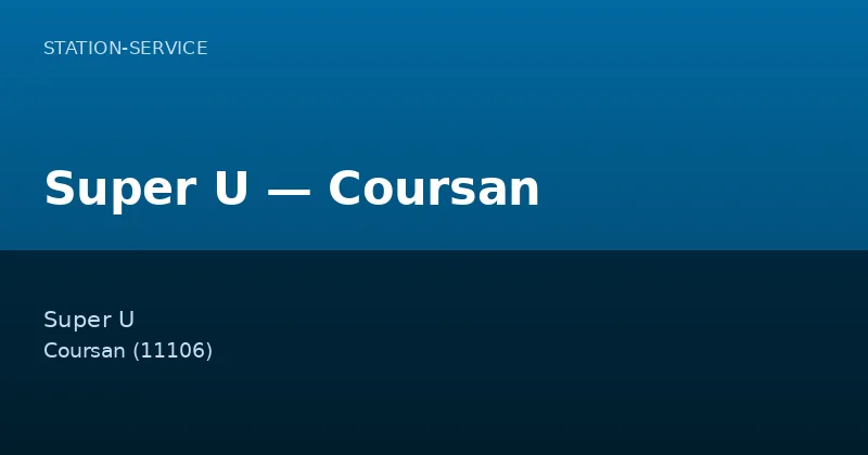 Super U — Coursan
