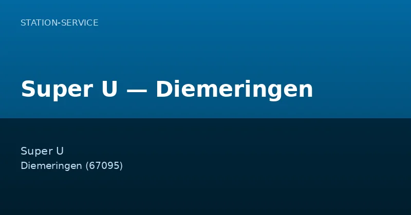 Super U — Diemeringen