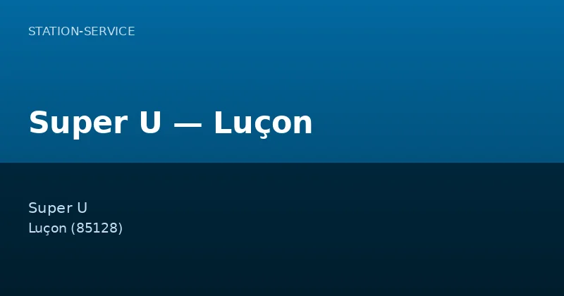 Super U — Luçon
