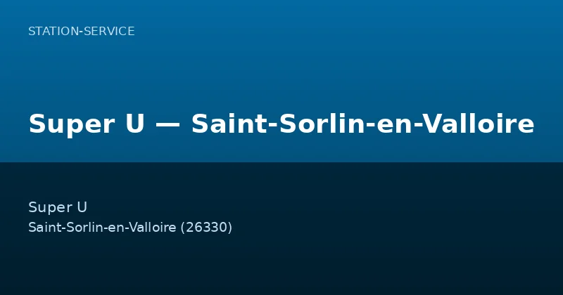 Super U — Saint-Sorlin-en-Valloire
