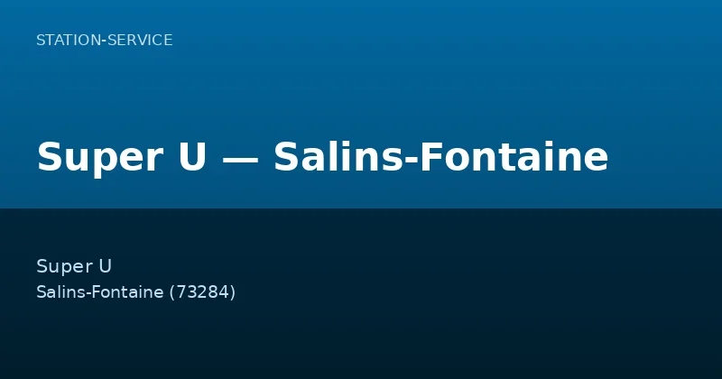 Super U — Salins-Fontaine