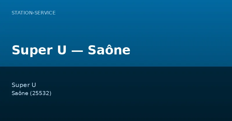 Super U — Saône