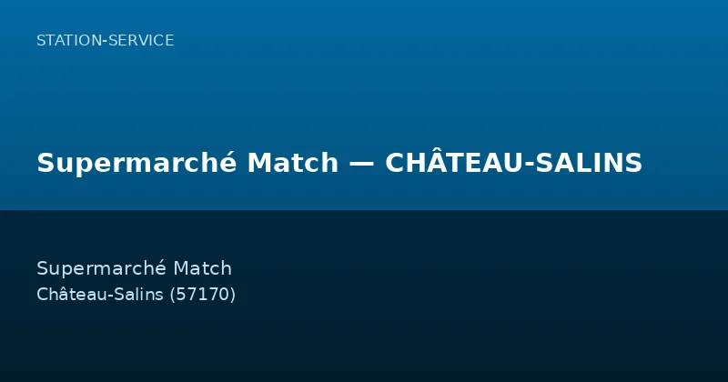 Supermarché Match — CHÂTEAU-SALINS