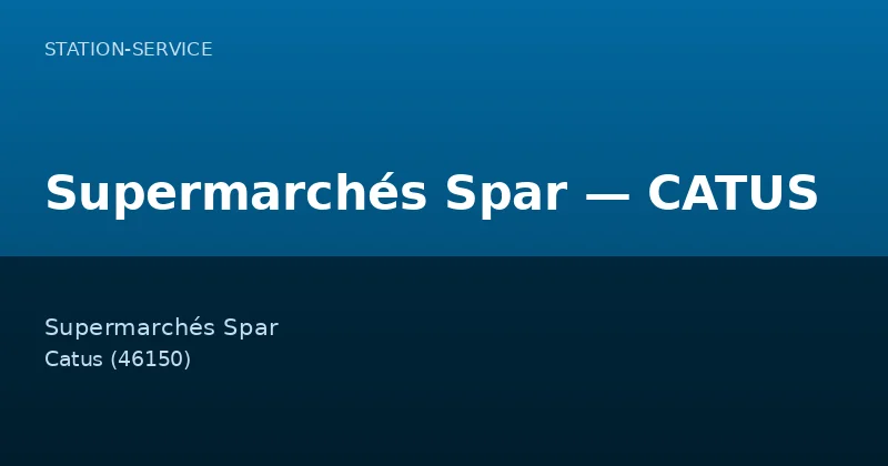 Supermarchés Spar — CATUS