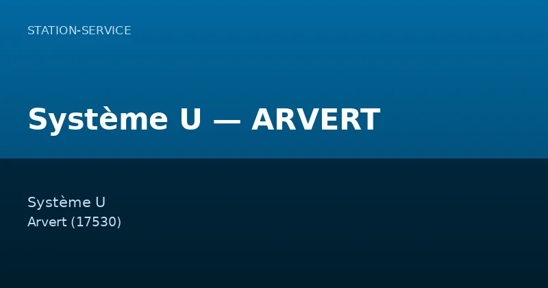 Système U — ARVERT