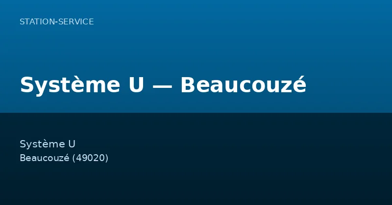 Système U — Beaucouzé