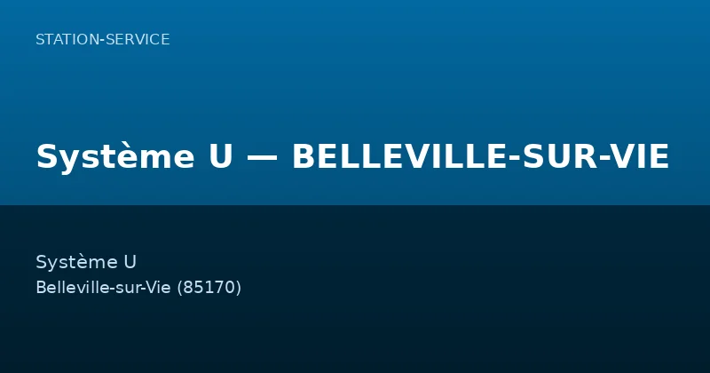 Système U — BELLEVILLE-SUR-VIE