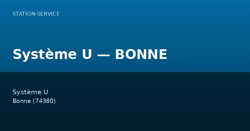 Système U — BONNE