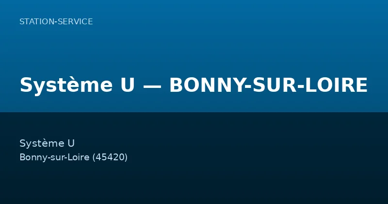 Système U — BONNY-SUR-LOIRE