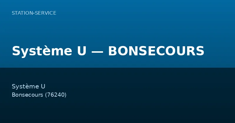 Système U — BONSECOURS
