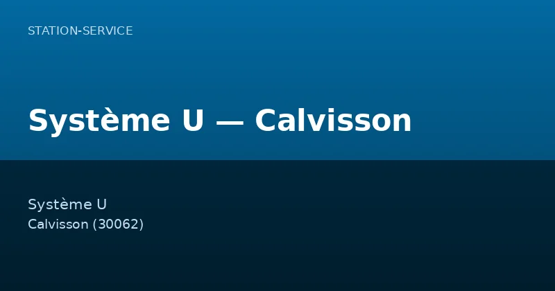 Système U — Calvisson