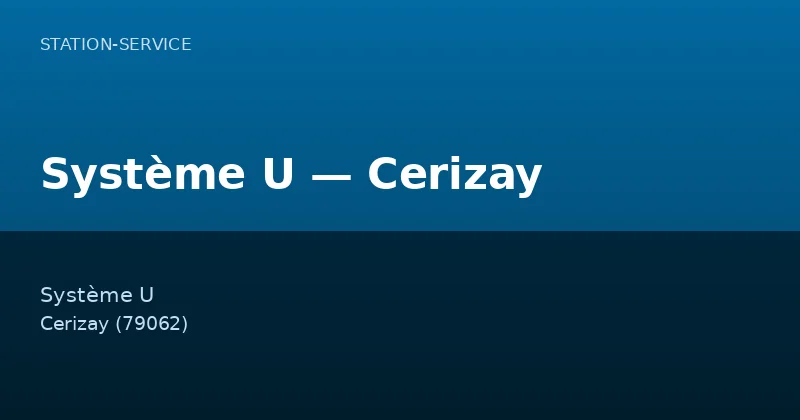 Système U — Cerizay