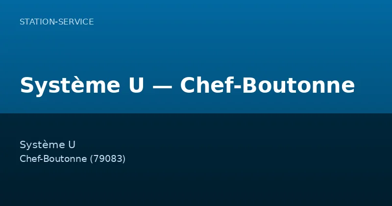 Système U — Chef-Boutonne