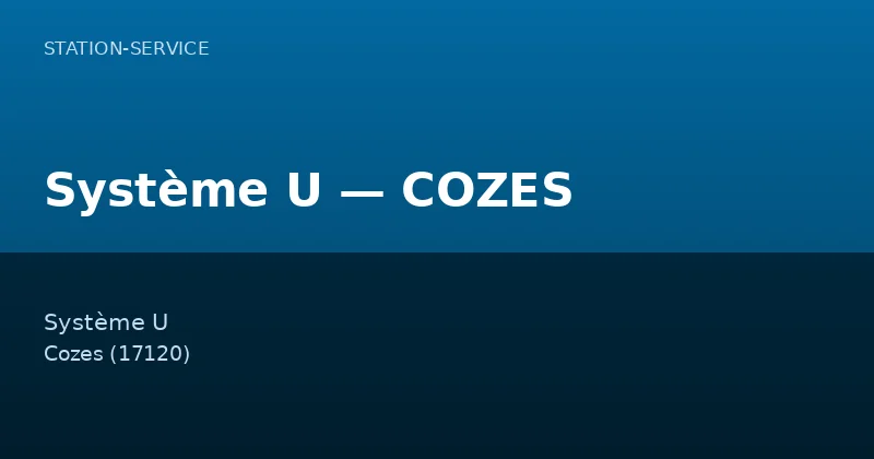 Système U — COZES