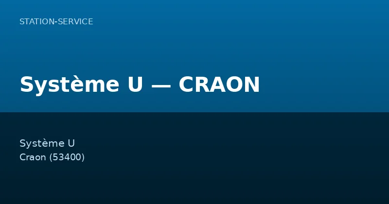 Système U — CRAON