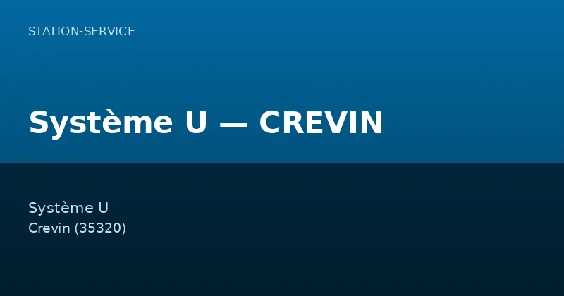 Système U — CREVIN