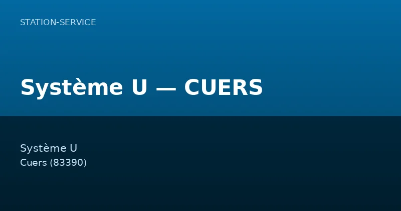 Système U — CUERS