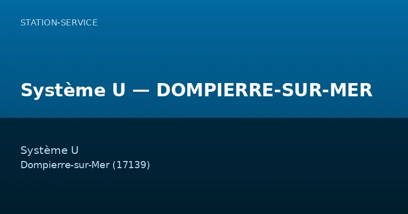 Système U — DOMPIERRE-SUR-MER