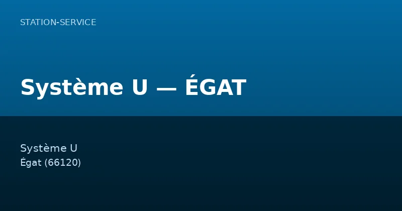 Système U — ÉGAT