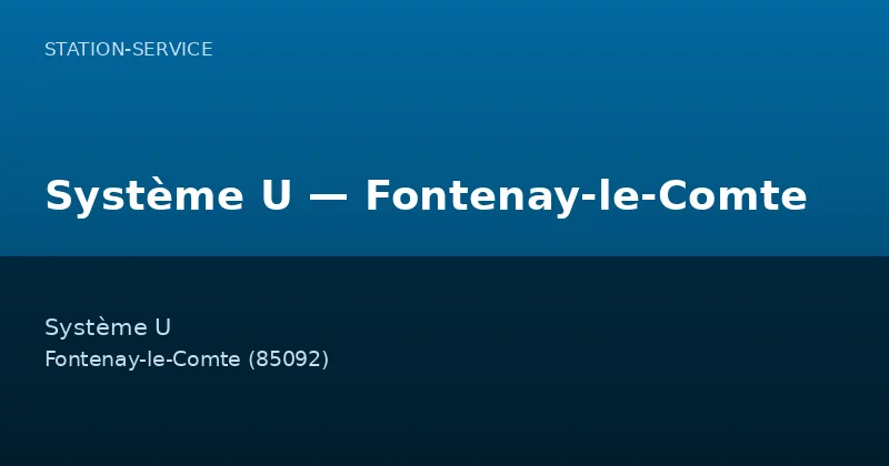 Système U — Fontenay-le-Comte