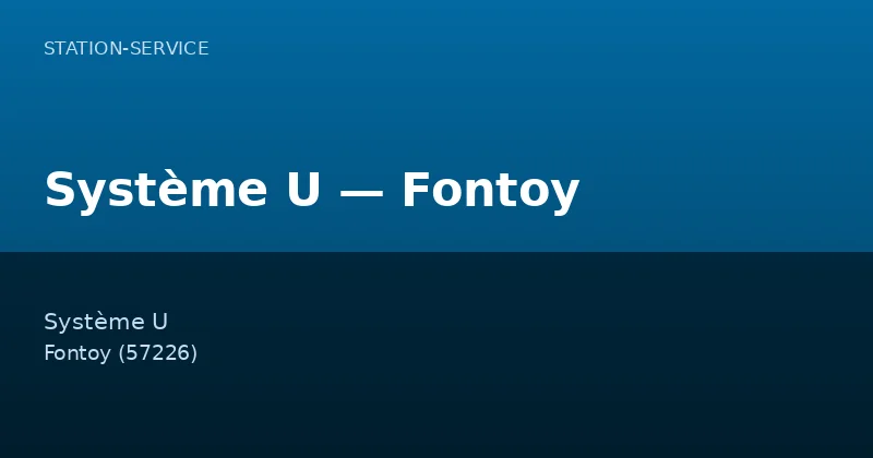 Système U — Fontoy