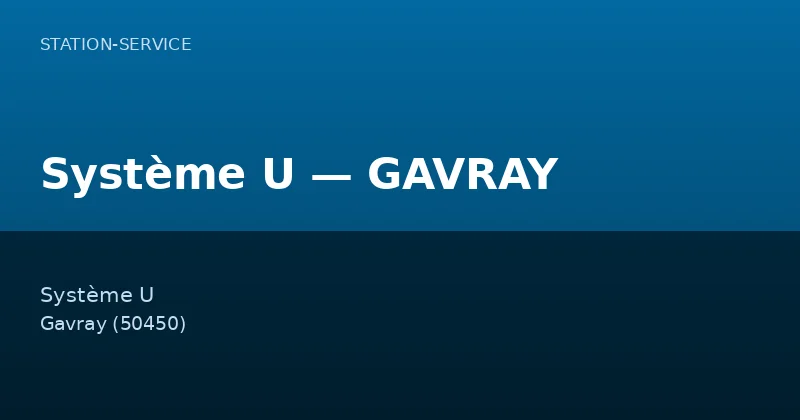 Système U — GAVRAY