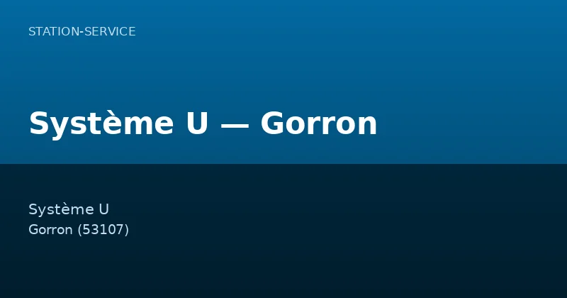 Système U — Gorron